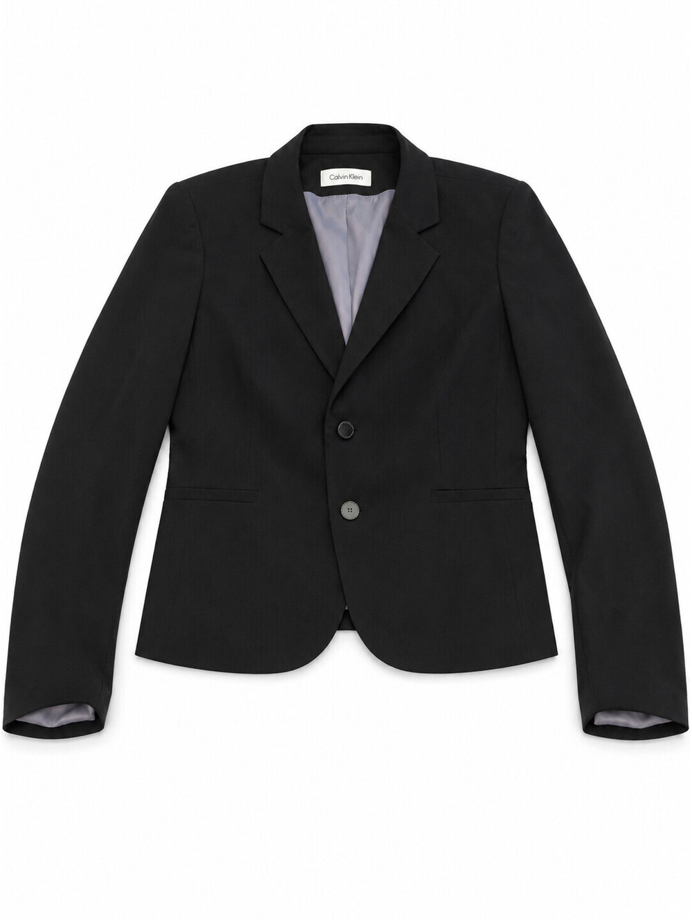 Calvin Klein Black Blazer Jacket Women's Medium M Two Button Lined